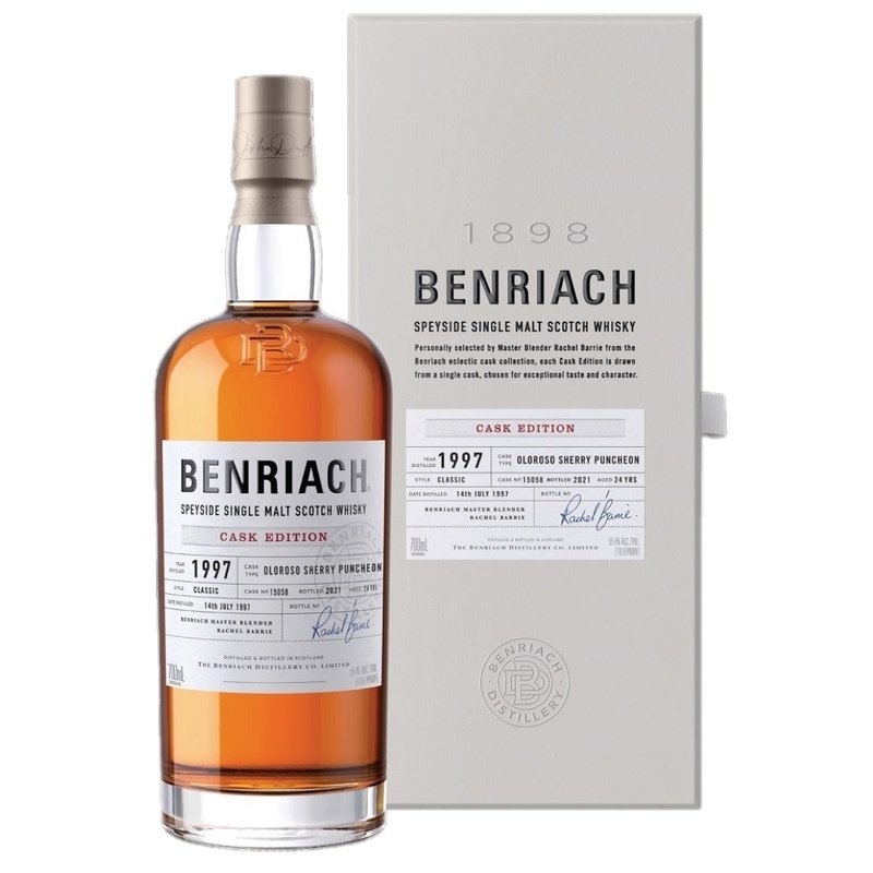 Benriach 1997 Cask #15058 Oloroso Sherry Puncheon 24 Year Old Speyside Single Malt Scotch Whisky 700ML BTL