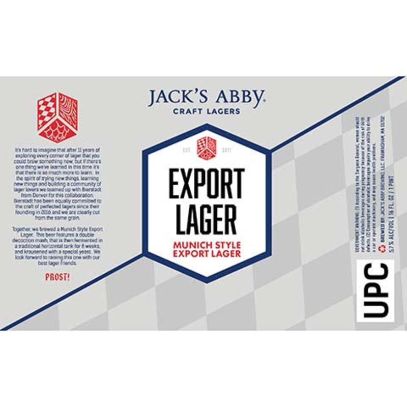 Jack’s Abby Export Lager 16OZ SINGLE CAN