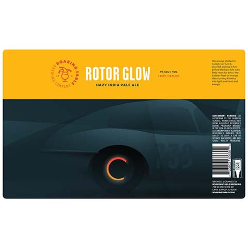 Roaring Table Rotor Glow Hazy IPA 16OZ SINGLE CAN