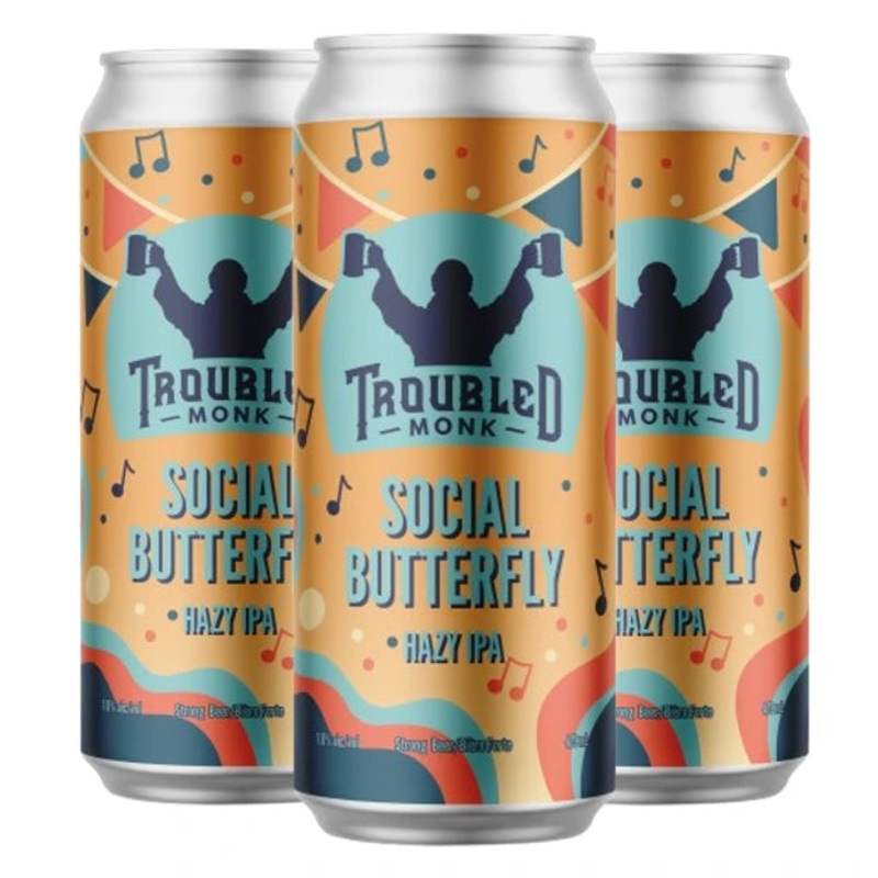 TROUBLED MONK SOCIAL BUTTERFLY HAZY IPA 473ML 4PK CAN @ Lethbridge [1057570] 1892 ml