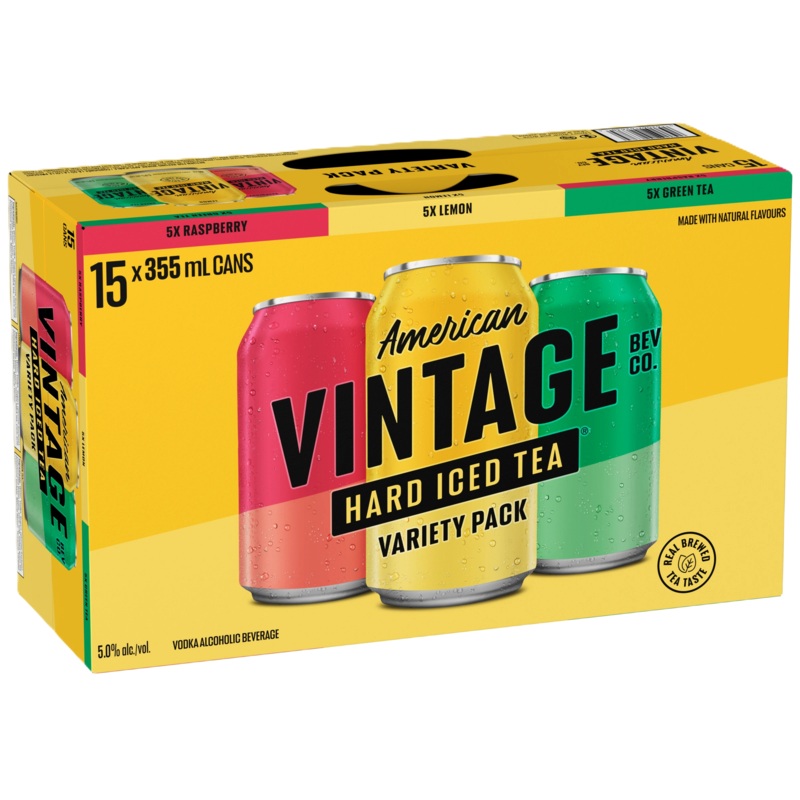 AMERICAN VINTAGE HARD ICED TEA MIXER 355ML 15PK CAN @ Sage Hill [1057571] 5325 ml
