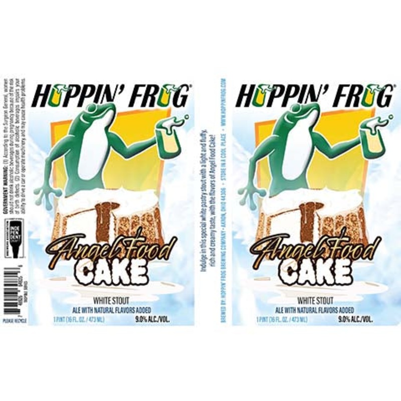 Hoppin’ Frog Angel Food Cake White Stout 16OZ SINGLE CAN