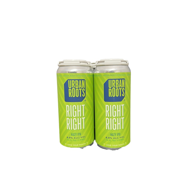 Urban Roots Right Right Hazy IPA 4 Pack Cans