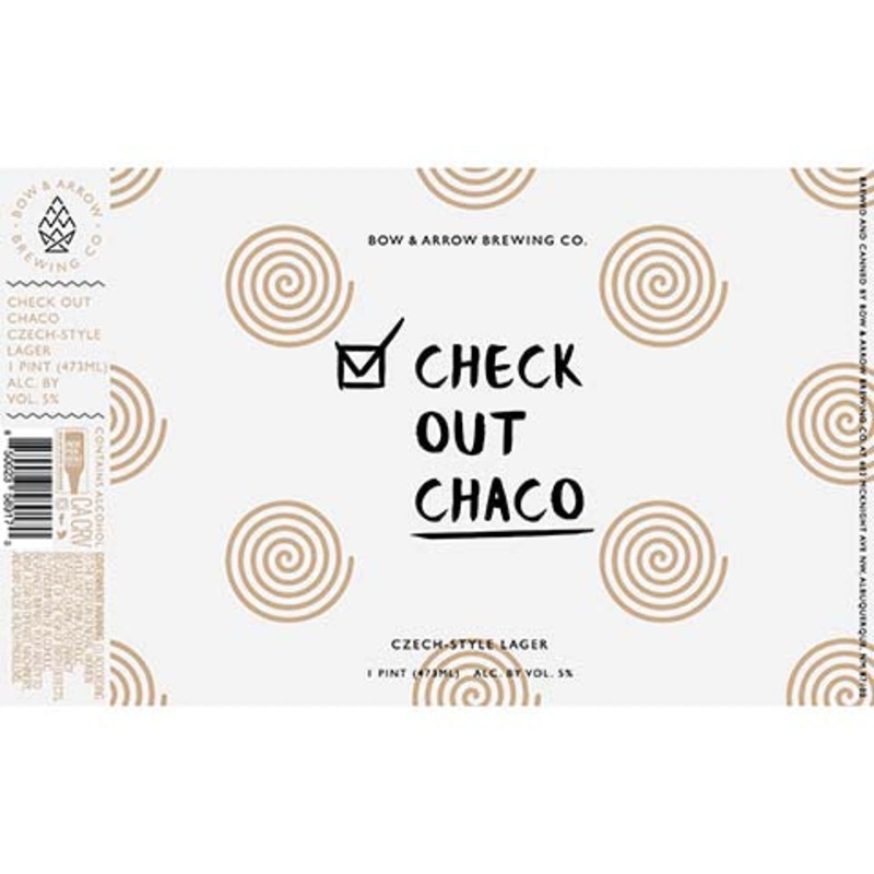 Bow & Arrow Check Out Chaco Lager 16OZ SINGLE CAN