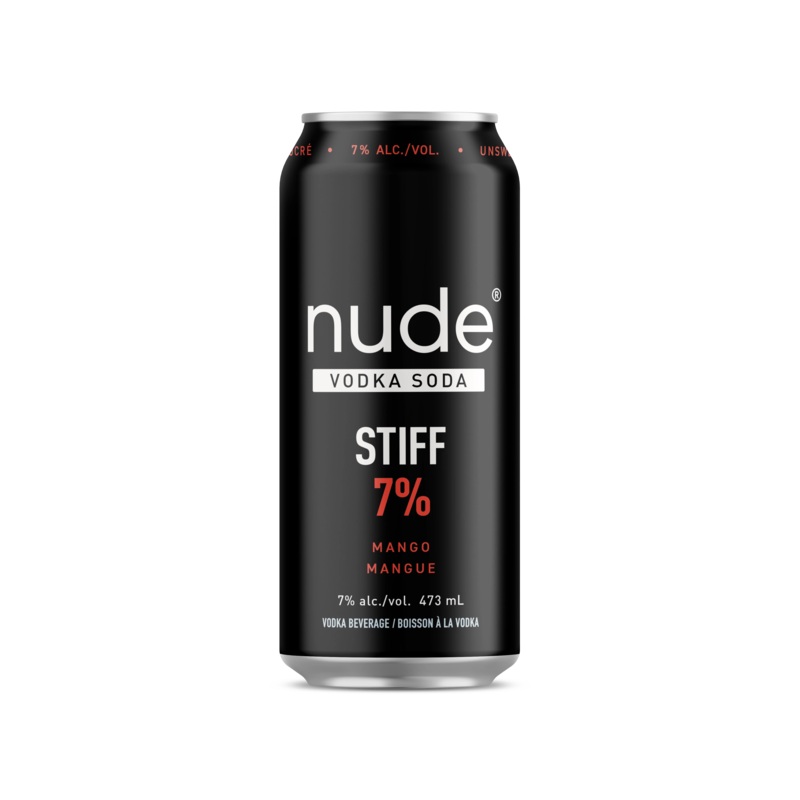 NUDE VODKA SODA STIFF 7% MANGO 473ML CAN @ MacTaggart Ridge [1056374] 473 ml