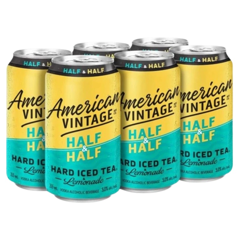 AMERICAN VINTAGE HALF & HALF HARD ICED TEA 355ML 6PK CAN @ Windermere [1026034] 2130 ml