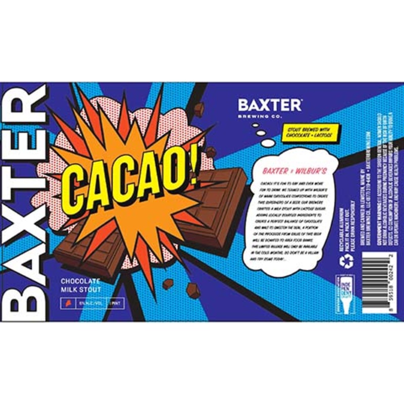 Baxter Cacao! Chocolate Milk Stout 16OZ SINGLE CAN
