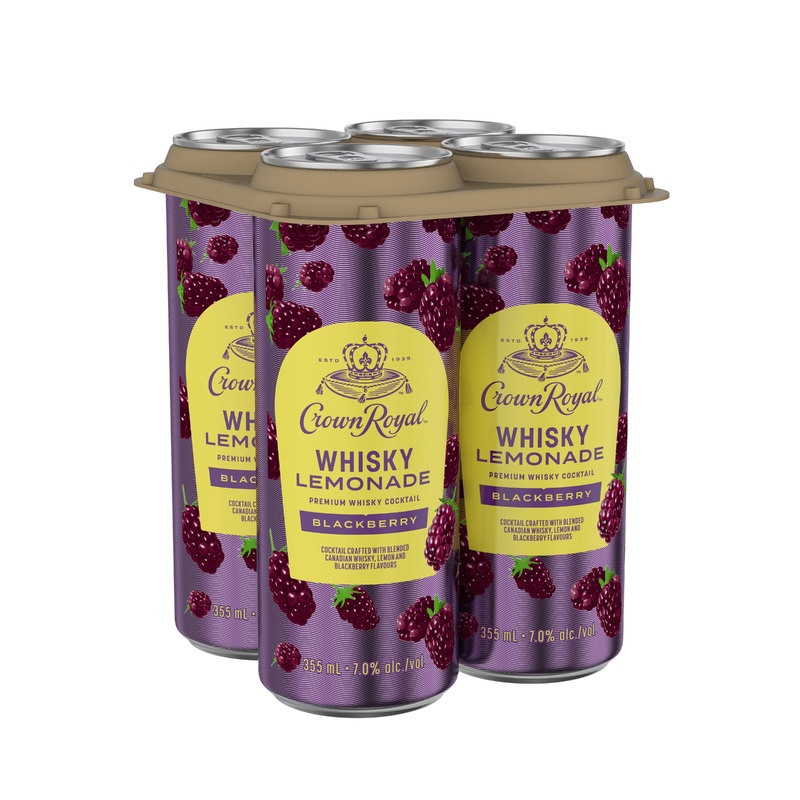 CROWN ROYAL BLACKBERRY WHISKY LEMONADE 355ML 4PK CAN @ MacTaggart Ridge [1055810] 1420 ml
