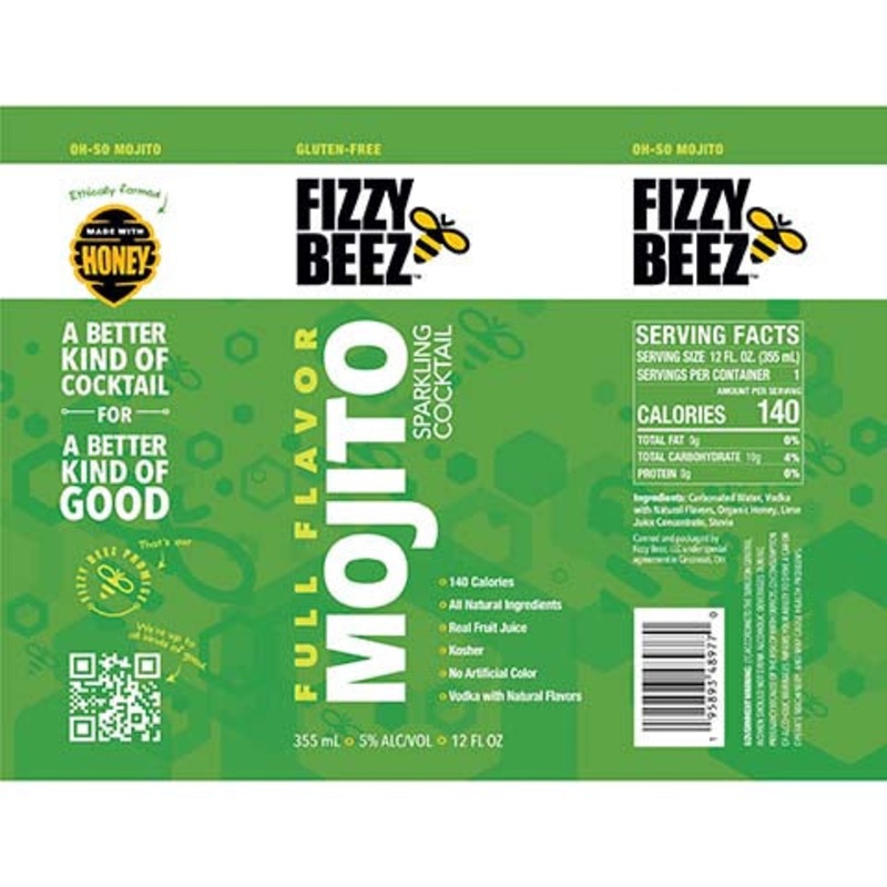 Fizzy Beez Mojito Sparkling Cocktail 12OZ SINGLE CAN