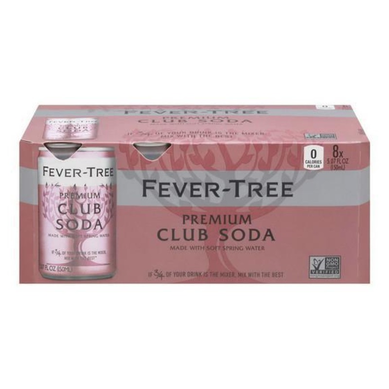 N/A Drinks Fever Tree 8pk Cans Club Soda