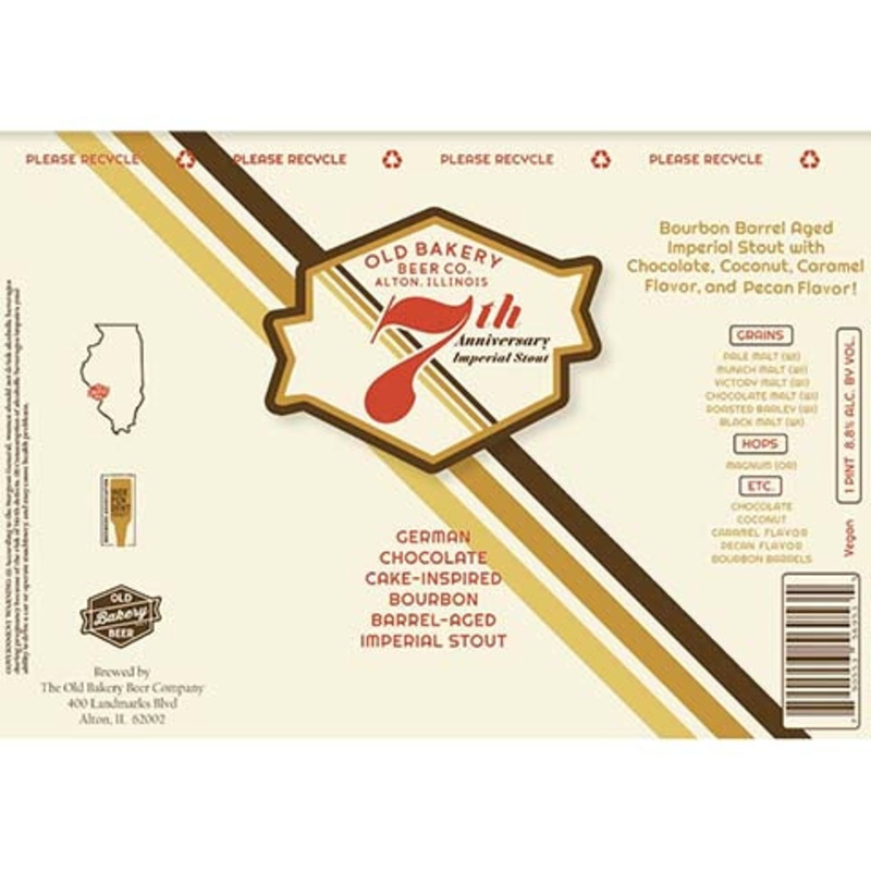 Old Bakery 7th Anniversary Imperial Stout 16OZ SINGLE CAN