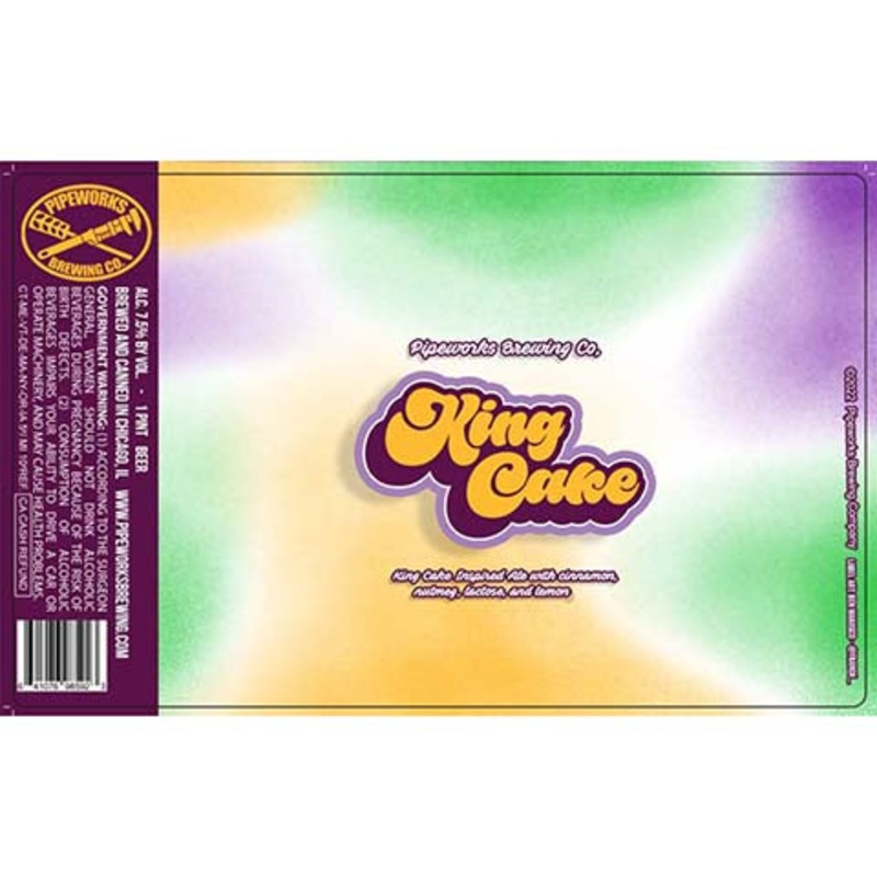 Pipeworks King Cake Ale 16OZ SINGLE CAN