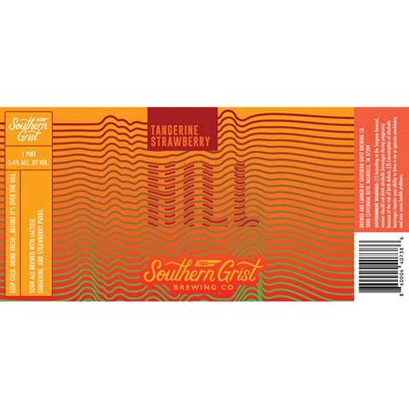Southern Grist Tangerine Strawberry Hill Sour Ale 16OZ SINGLE CAN