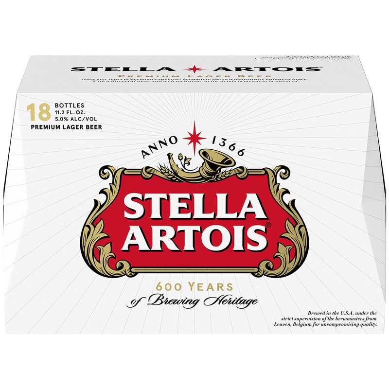 Stella Artois 18 Pack (11.2 oz Bottles)