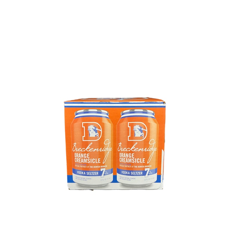 Breckenridge Orange Creamsicle Vodka Seltzer 4 Pack Cans