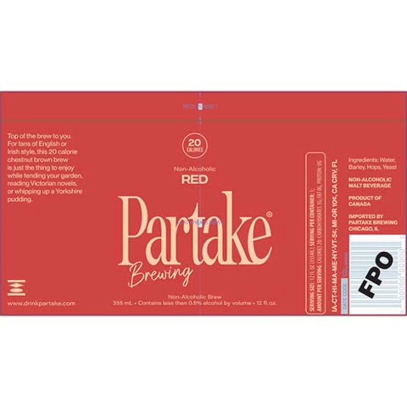 Partake Red (Non-Alcoholic) 12OZ SINGLE CAN
