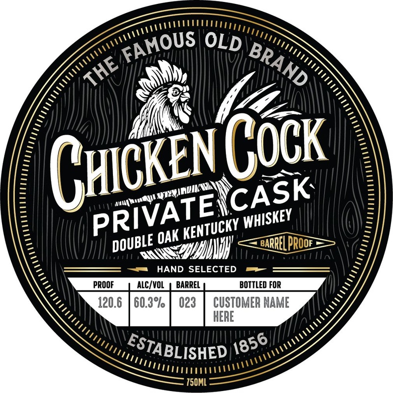 Chicken Cock Private Cask Double Oak Kentucky Whiskey Barrel Proof