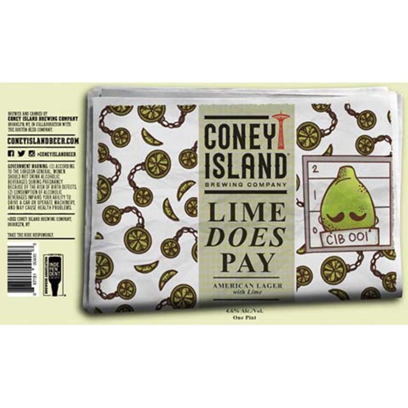 Coney Island Lime Does Pay Lager 16OZ SINGLE CAN
