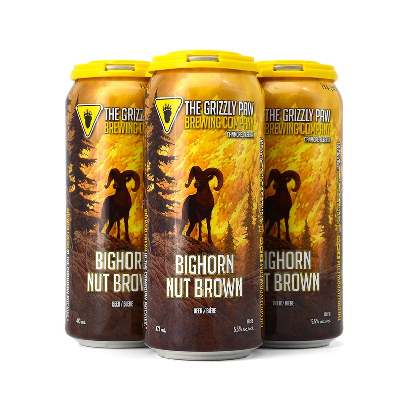 GRIZZLY PAW BIG HORN NUT BROWN 473ML 4PK CAN @ Sage Hill [1029780] 1892 ml