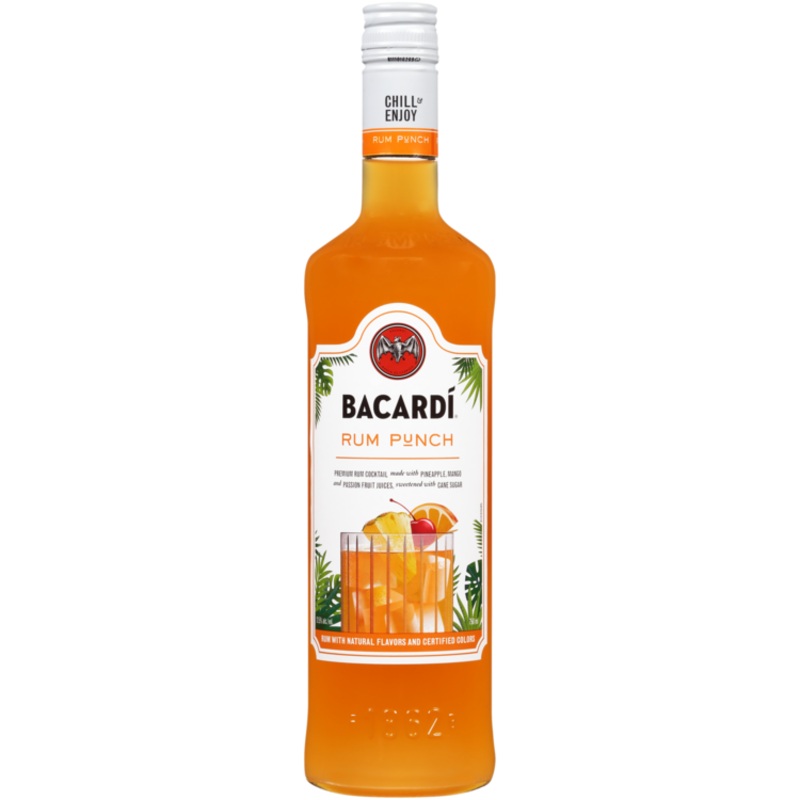 BACARDI RUM PUNCH CLASSIC COCKTAILS 25 750ML 750ML