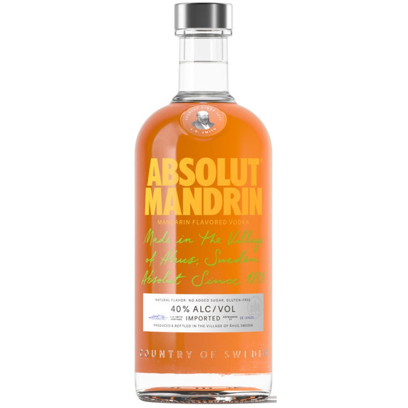 ABSOLUT ORANGE FLAVORED VODKA MANDRIN 80 750ML 750ML