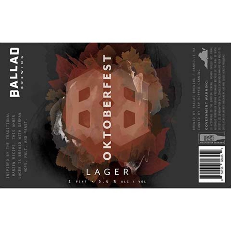 Ballad Oktoberfest Lager 16OZ SINGLE CAN