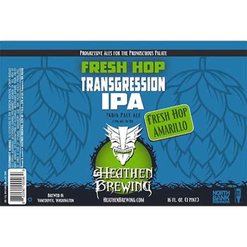 Heathen Fresh Hop Transgression IPA 16OZ SINGLE CAN