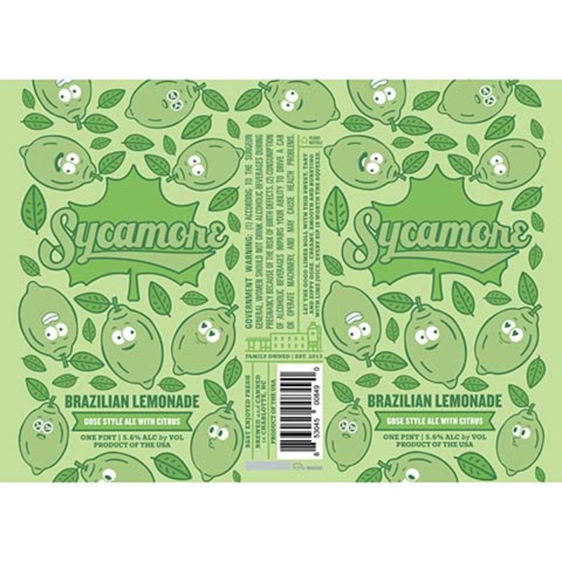 Sycamore Brazilian Lemonade Gose Ale 16OZ SINGLE CAN
