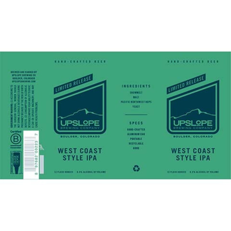 Upslope West Coast Style IPA 12OZ SINGLE CAN