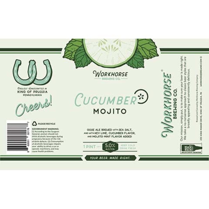 Workhorse Cucumber Mojito Gose Ale 16OZ SINGLE CAN