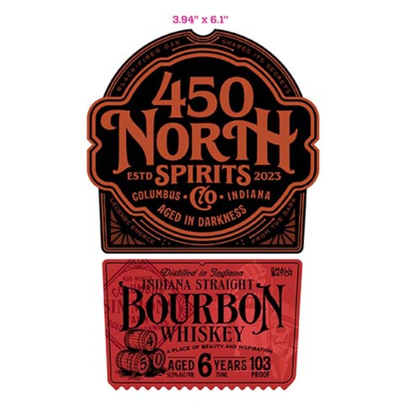 450 North 6-Year-Old Indiana Straight Bourbon Whiskey 750ML SINGLE BTL