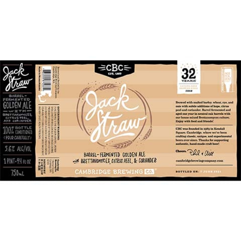 Cambridge Jack Straw Golden Ale 750ML BTL