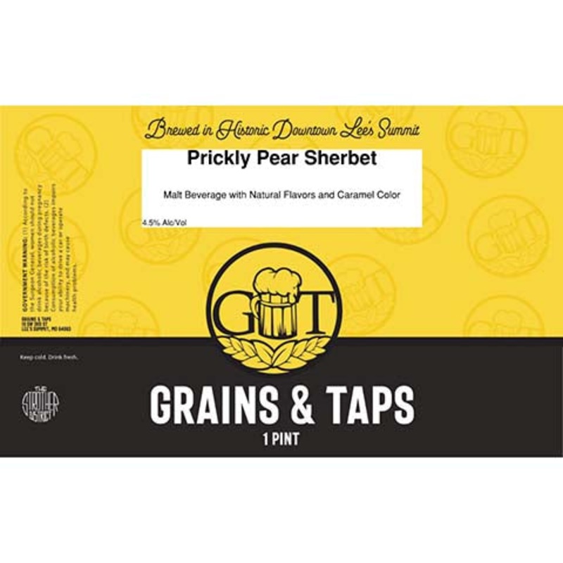 Grains & Taps Prickly Pear Sherbet 16OZ SINGLE CAN