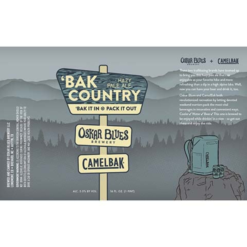 Oskar Blues ‘Bak Country Hazy Pale Ale 16OZ SINGLE CAN