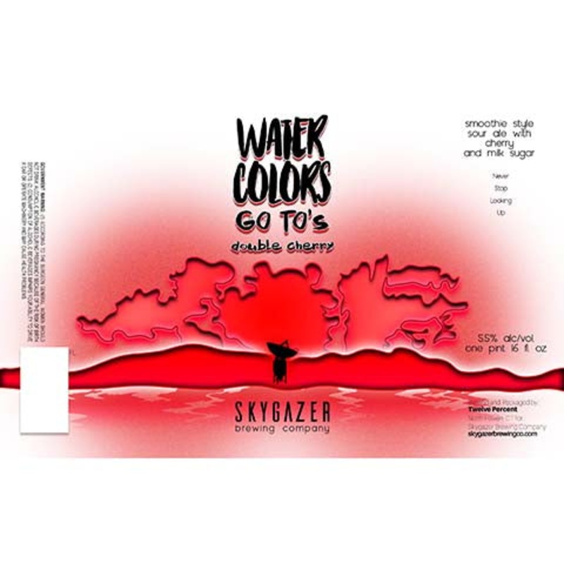 Skygazer Watercolors Go To’s Double Cherry Smoothie Sour Ale 16OZ SINGLE CAN