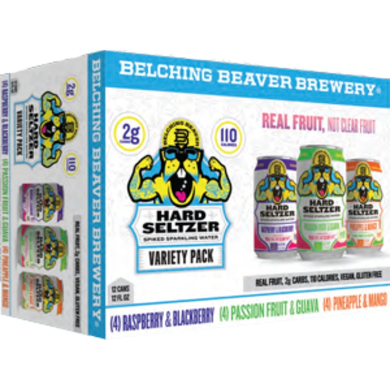 Belching Beaver Seltzer Mixed Pack 24 – 12oz Cans, 12 Pack