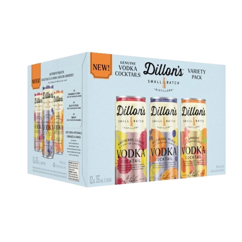 DILLONS VODKA VARIETY PACK 355ML 12PK CAN @ Signal Hill [1052138] 4260 ml