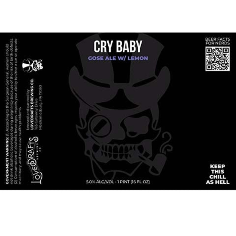 Lovedrafts Cry Baby Gose Ale 16OZ SINGLE CAN