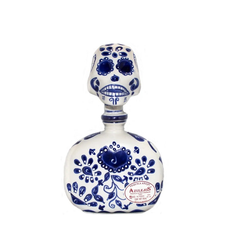 Azulejos Aejo Ultra Premium Tequila 750mL (Skull Ceramic)