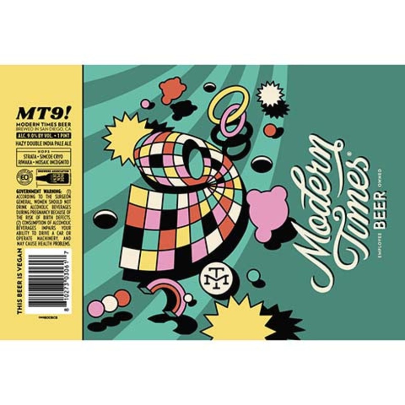 Modern Times MT9! Hazy DIPA 16OZ SINGLE CAN