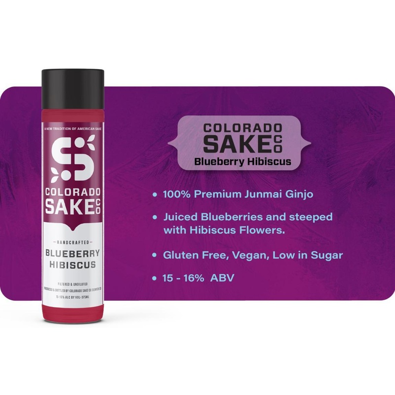Sake Colorado Sake Co 375ml Blueberry Hibiscus