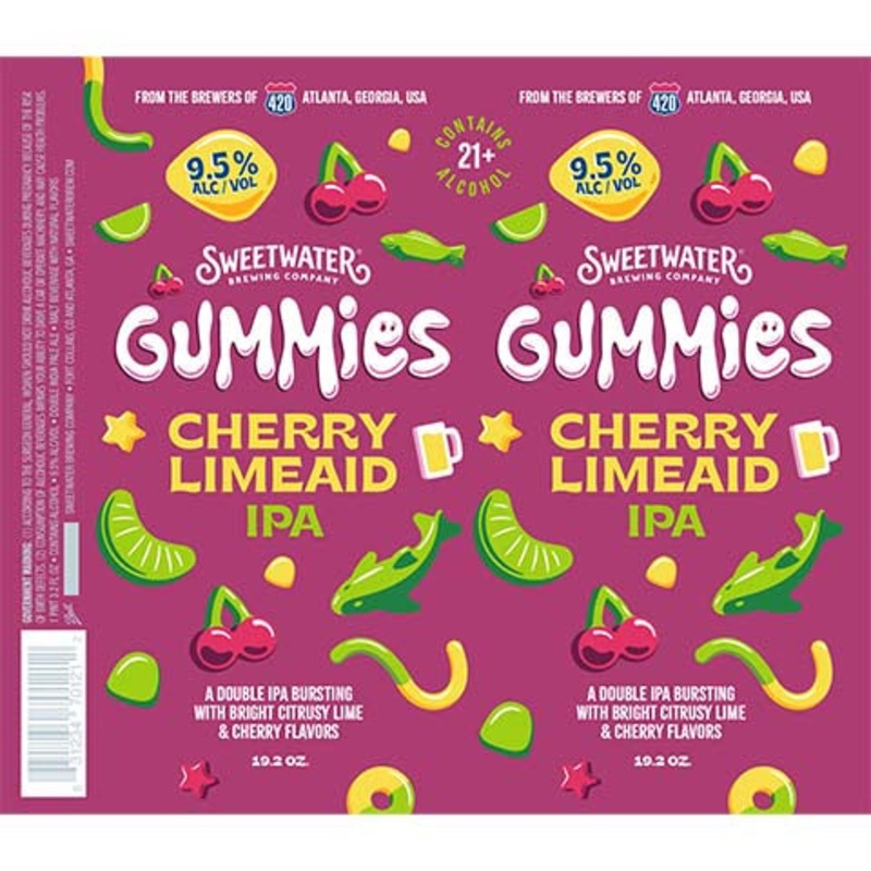 Sweetwater Gummies Cherry Limeaid IPA 19.2OZ SINGLE CAN