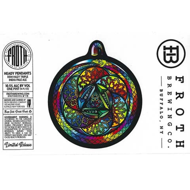 Froth Heady Pendants DDH Hazy TIPA 16OZ SINGLE CAN