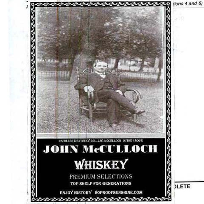 John McCulloch Premium Selections Whiskey 750ML BTL