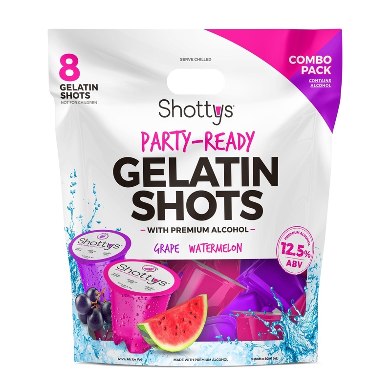 Shottys Grape/Watermelon Gelatin Shots (8 shots)