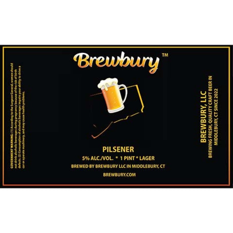 Brewbury Pilsener 16OZ SINGLE CAN