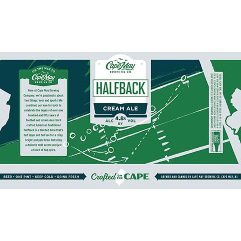 Cape May Halfback Cream Ale 12OZ SINGLE CAN