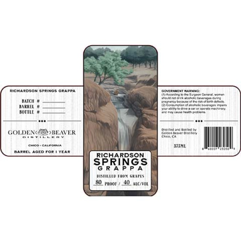 Golden Beaver Richardson Springs Grappa 375ML BTL