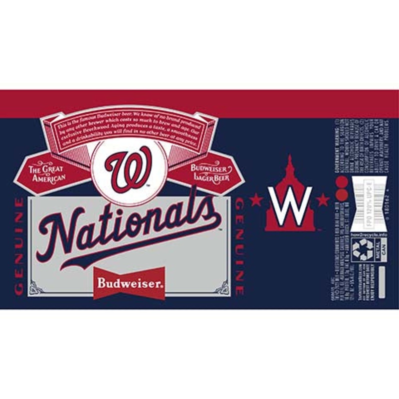 Budweiser W Nationals 12OZ SINGLE CAN