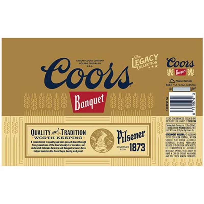 Coors Banquet Pilsener 1873 12OZ SINGLE CAN